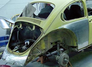 View of the rear end.